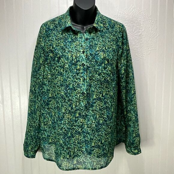 ANN TAYLOR LOFT semi sheer blouse - Picture 1 of 6